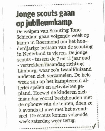 Algemeen Dagblad van juli 2010, katern Waterweg.