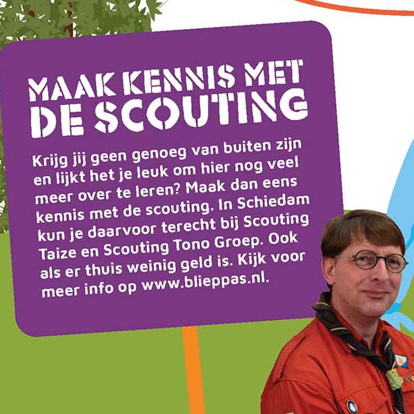Richard Spruit van Scouting Schiedam in het Bliep Doeboek