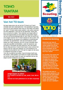 De Tono Tamtam van mei 2022 van de Scouting Tono-groep Schiedam