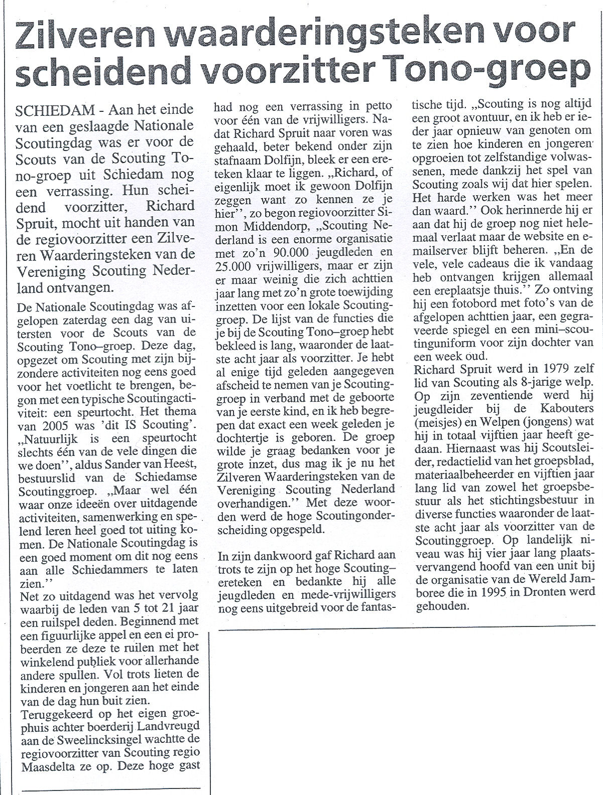 Maasstad weekbladen, editie Schiedam, pagina 11 van 23 maart 2005