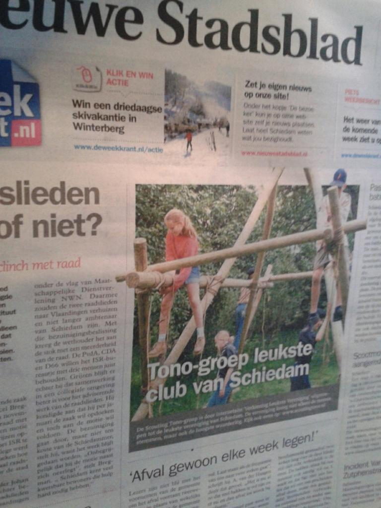 Het Nieuwe Stadsblad van 9 januari 2013, voorpagina