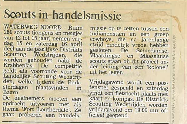 Het Nieuwe Stadsblad plaatste het onderstaande artikel op 12 april 1994