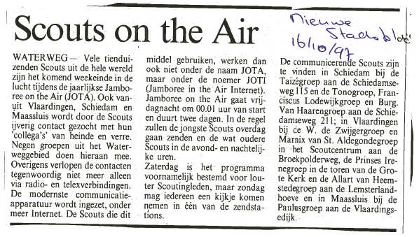 Het Nieuwe Stadsblad van 16 oktober 1997
