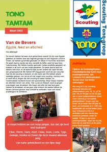 De Tono Tamtam van de maart 2022 van de Scouting Tono-groep Schiedam