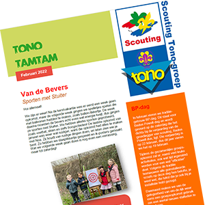 De Tono Tamtam van de januari 2022 van de Scouting Tono-groep Schiedam
